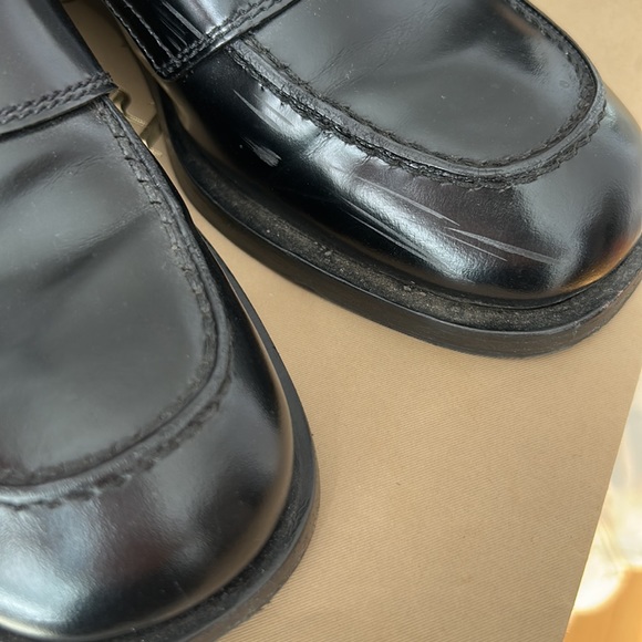 Prada Brushed Logo Loafers - Picture 7 of 9